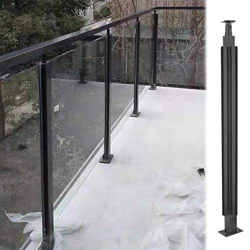 Poteau de garde-corps en verre pour terrasse moderne et balcon familial 110cm