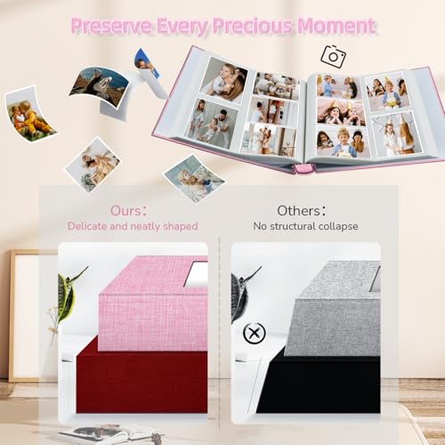 popotop Photo Album 4x6, Linen Cover Picture Album with 600 Horizontal Pockets and Display Window, Slip-in Photo Books for Family Wedding Anniversary Baby Vacation by popotop - Used condition - Image 5