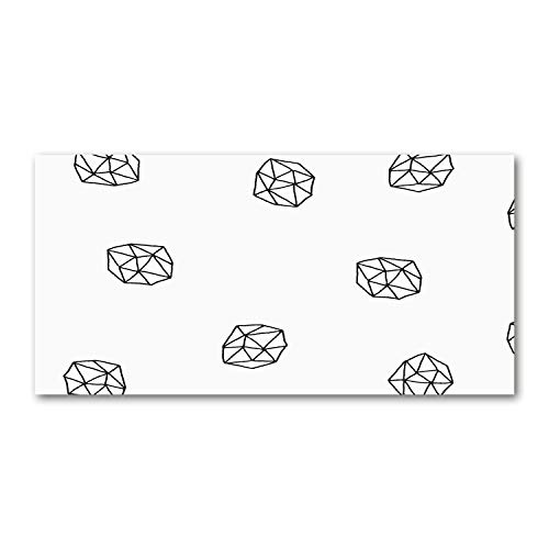 Splashback guard cuisine abstrait Tulup noir et blanc, fond de hotte pour plaque de cuisson
