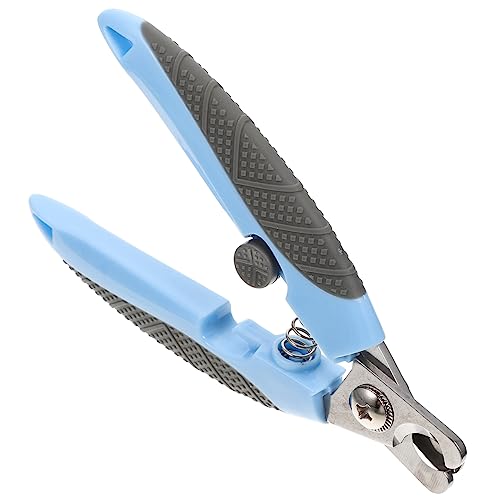 ORFOFE 猫の爪切り 犬用スクラッチパッド ゴミ 犬のスクラッチパッド 送風機 猫のグルーミング メッシュバッグ グラインダー ハンモッムーバー 猫と犬の爪切り ボード Blue 金属