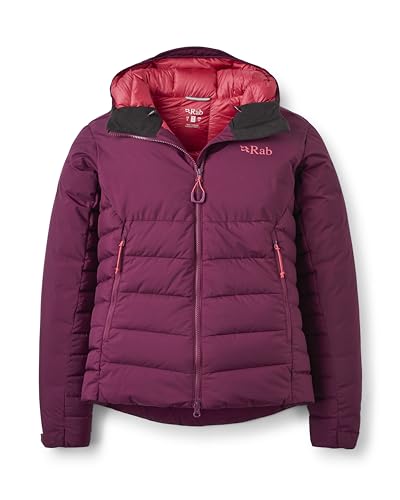 Rab Women's Infinity Windstopper Hoody - GTX Windproof Gore-Tex Down Jacket for Climbing & Mountaineering - Mulberry - Medium