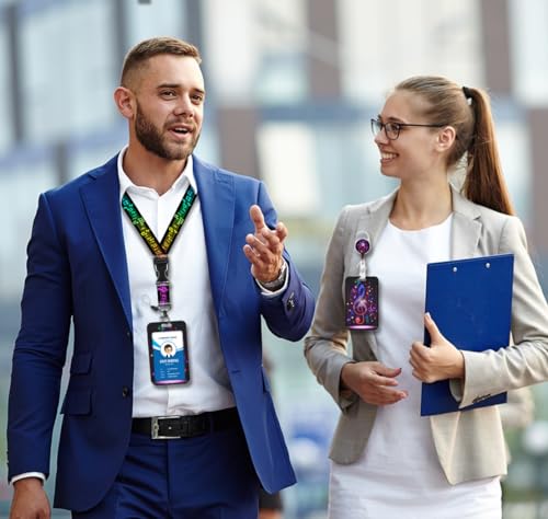 Wvpslak S350 Music Badge Holder Lanyard Id Card Holders Detachable Name Tag Clips Cute Funny Nurse Teacher Office Gifts Women Man Cute Badge Holder thumb #1