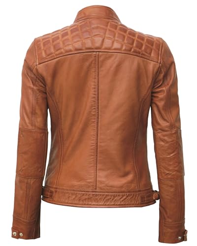 Image of Women Leather Jacket - Genuine Lambskin Leather Jacket for Womens
