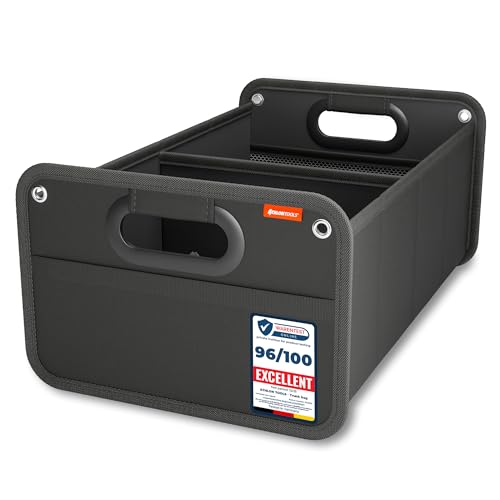 ATHLON TOOLS Car Boot Organiser - Collapsible Boot Storage Bag - Multi-Compartment Tidy for Car Van & SUV - 600D Oxford Non Slip Bottom