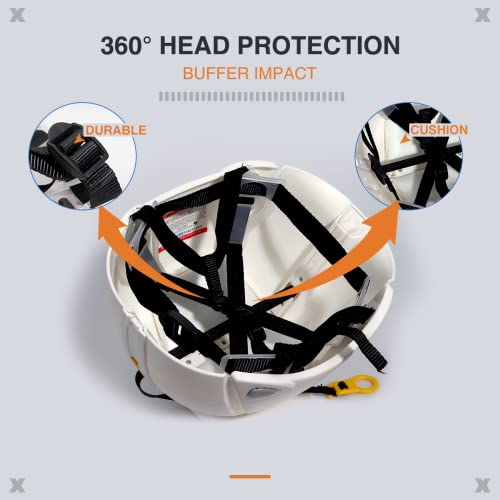 Bloom Outdoors Foldable Hardhat - Safety Helmet for Workplace, Offices, Public Facilities & Disaster Construction (White)