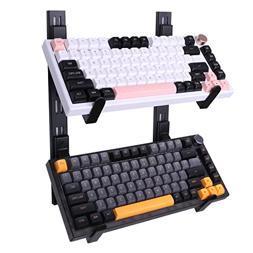 KXRORS Keyboard Stands Wall Mount Rack Board Display 2-Tier Mechanical Keyboard Display Stand,...