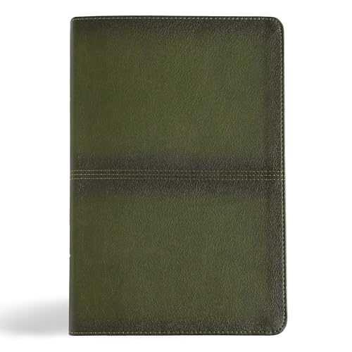 CSB Men's Daily Bible, Olive LeatherTouch