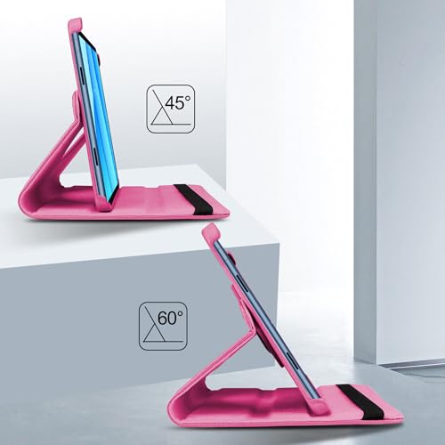 Image of TGK 360 Rotatable Smart Flip Cover for OnePlus Pad Lite 11 inch Tablet Case, Oppo Pad SE 11 inch (Hot Pink)