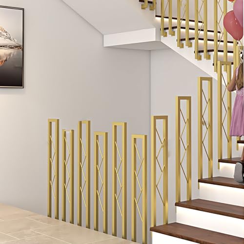 Balustres carrés en fer doré 95 cm pour un escalier moderne et élégant