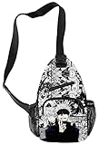 HANDAFA Unisex Anime Jujutsu Kaisen Sling Backpack Manga Single Shoulder Bag Casual Daypack(Hua Gojo)