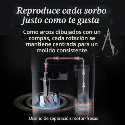 Miniatura 6 de Femobook Molinillo De Café Eléctrico A5 Negro Para Pour Over Y Espresso, Recargable, Inalámbrico, Portátil, Para Exteriores, Desmontaje Sin Herramientas