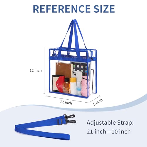 Bolsa transparente aprobada para estadio bandolera impermeable con correa ajustable 4