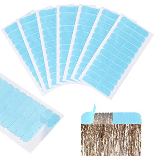 Zhenle 84Pcs Hair Extension Tape Tabs, Double Sided Adhesive Hair Tapes for Hair Extensions and Hair Weft Replacement , 4 x 0.8cm, Transparent