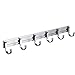 KES A4060H6 Wall Mount Towel Hook Rail/Coat Rack with 6 Flared Top Hooks, Aluminum