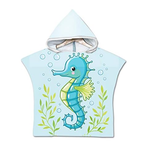 Treer Niños Poncho de Toalla de Playa con Capucha Cover