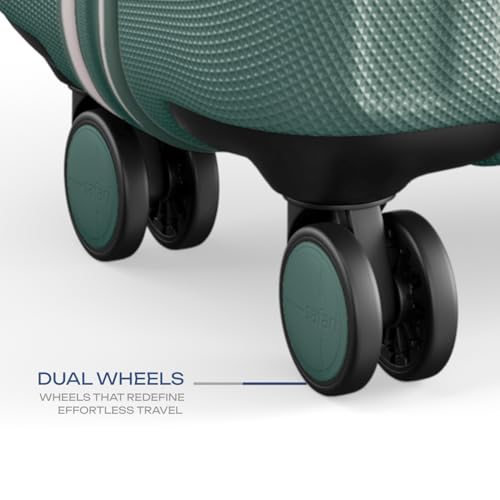 Image of Safari Ray Neo 8 Wheels Set of 3 Trolley Bags, Hard Case Polycarbonate 360 Degree Wheeling Carry on & Check-in Luggage for Men & Women, Suitcase for Travel, Trolley Bags for Travel, Sage Green