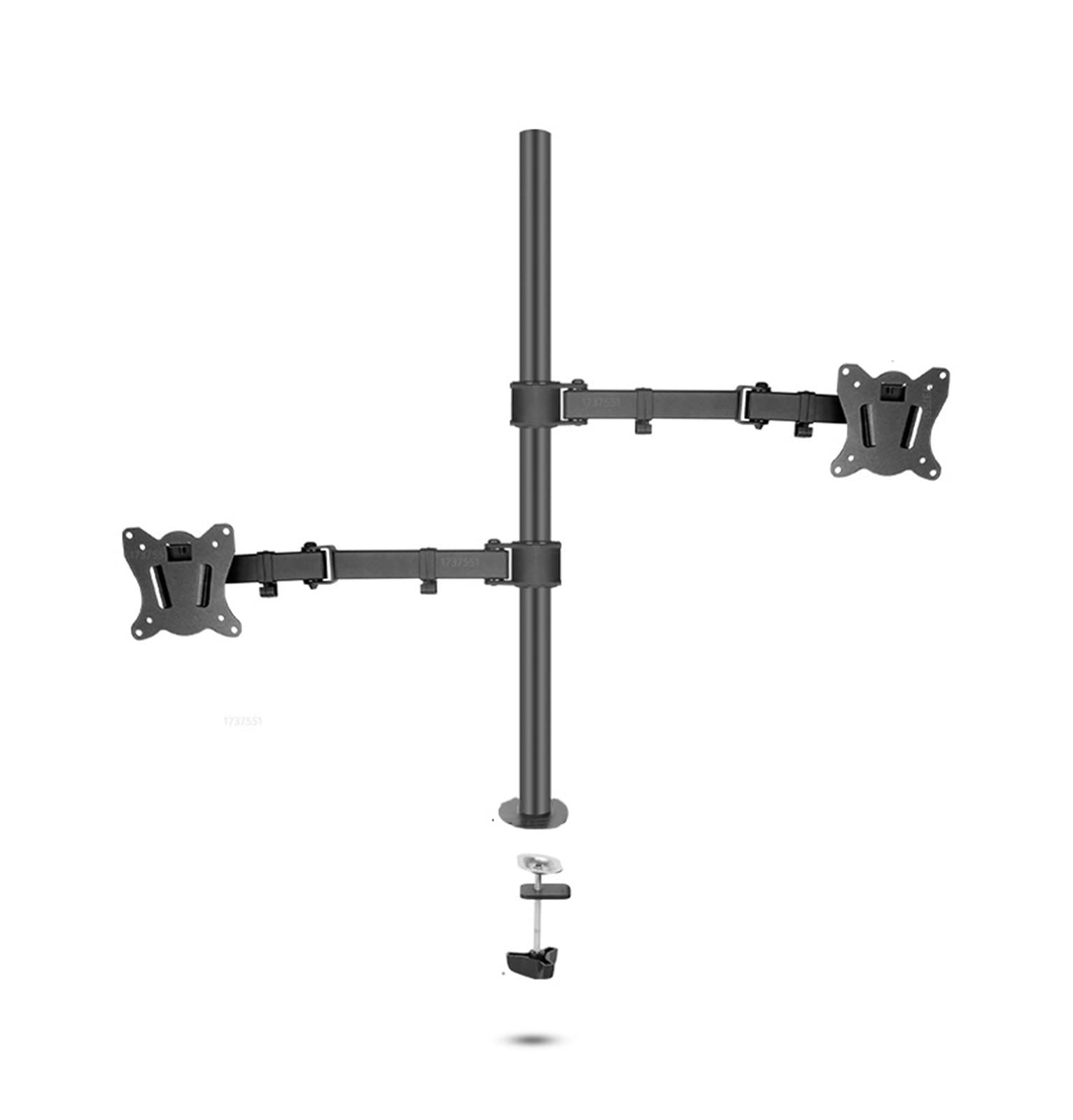 Aioneer Full Motion Monitor Arm With Clamp Base, 360 Degree Rotation And 12Kg Load Capacity, Ideal For Desk Mounting And Space Saving-Separate Arm Grommet