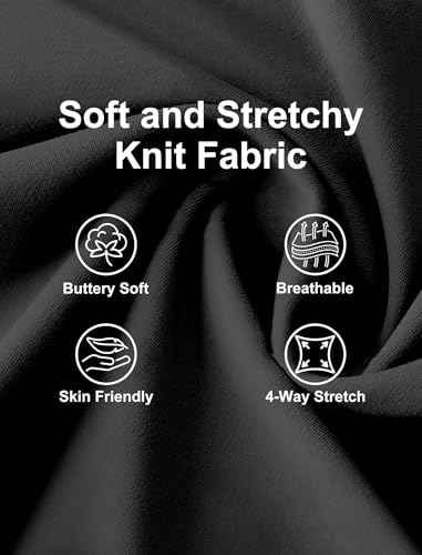 Image of Wide Leg Work Pants for Woman Stretchy Office Slack Dress Pants Business Trousers with Pockets
