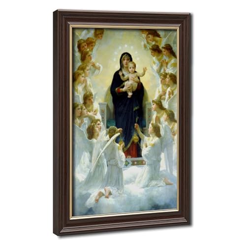 Impression sur toile Maria Regina Angeli Bouguereau cadre suspendu 20x30 cm