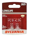 SYLVANIA 2825 Long Life Miniature Bulbs, (Pack of 2) OEM Car Lighting Application, 12V 5W