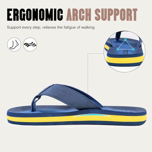 Image of FITORY Men's Flip-Flops, Thongs Sandals Comfort Slippers for Beach