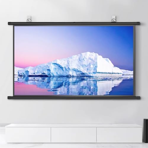 Pantalla de proyección manual plegable para pared/techo, portátil, antiarrugas, con bolsa de transporte, 60" (4:3) miniatura 1