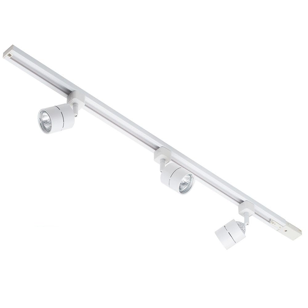 LITECRAFT Kitchen Track Light with Soho Fixture & GU10 LED Bulbs - (White, 1M 3 Light)