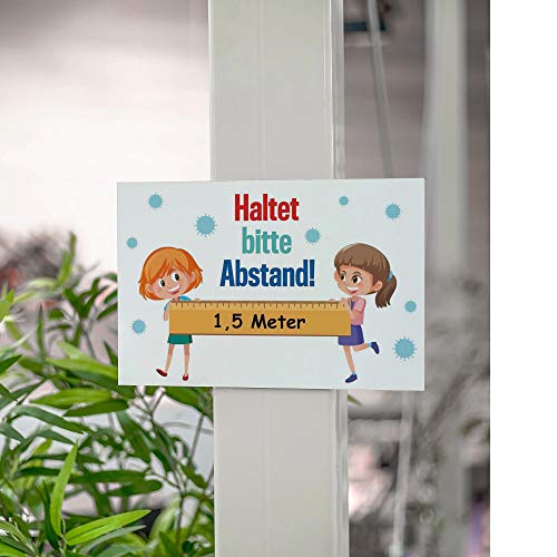 Abstandsschild Hinweis Schild 300 x 200 mm für Schulen und Kitas