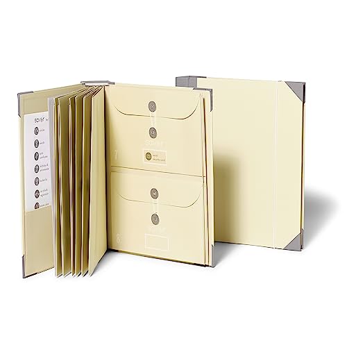 Image of Savor|2025 Updated Edition Folio Document Organizer™|Custom Dyed Cloth Bound Expanding File Folder for Important Papers, Emergency Binder,Birth Certificates,Social Security Cards,Passports,and Letters
