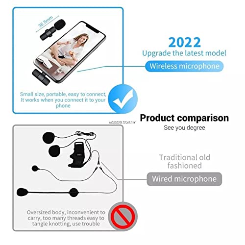 Image of Careflection K8 Wireless Collar Mic for Type-C Android Cell Phone,Tablets & iPhone Supported Lavalier Microphone, Noise Reduction Lapel Mike -shoots,Youtubers, Video Recording,Facebook,Live Stream (1)