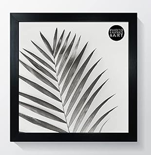 10x10"/ 25x25cm - GLASS WINDOW - Square Black Premium Oxford Matt Small Photo Frame Stand & Wall Hanging. Made In The UK (Width Of Frame 2cm)