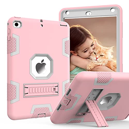 CCMAO iPad Mini 5 Case, iPad Mini 4 Case, Hybrid Three Layer Armor Shockproof Rugged Drop Protection Cover Case Built with Kickstand for Apple iPad Mini 5th Generation 7.9