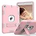 CCMAO iPad Mini 5 Case, iPad Mini 4 Case, Hybrid Three Layer Armor Shockproof Rugged Drop Protection Cover Case Built with Kickstand for Apple iPad Mini 5th Generation 7.9" 2019 (Rose Gold)