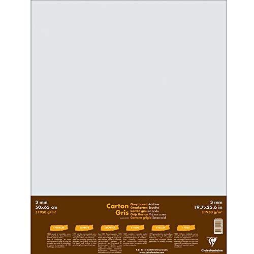Carton gris de modélisme rigide 50x65cm pour architecture et loisirs