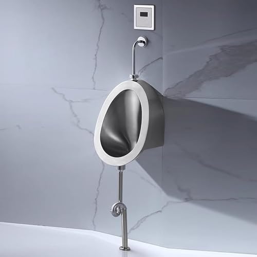 Orinal de acero inoxidable 304, orinal de baño para hombre montado en la pared, orinal para hombre con sensor inteligente a prueba de salpicaduras, orinal comercial para hombre y adultos,GroudDrainage