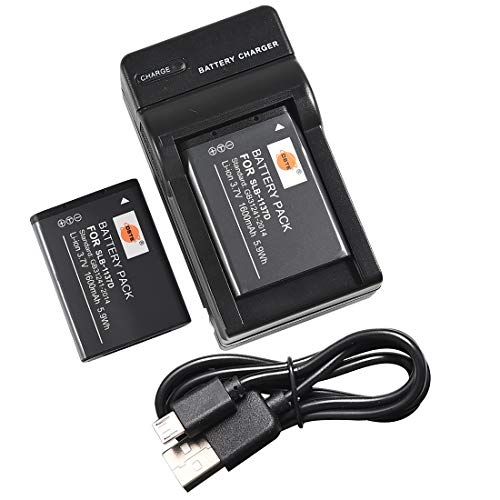 DSTE SLB-1137D Li-ion Battery (2-Pack) and Micro USB Charger Suit for Samsung NV11 NV24HD NV30 NV40 NV100HD NV103 NV106HD TL34HD