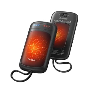 OCOOPA Hand-Warmers-Rechargeable Dual Sided, 2 in 1 Electric-Hand -Warmers with UL Certified, 3 Heating Level, Pocket Sized USB Hand Warmers for Camping, Hunting, Commuting, Gifts for Men, UT5 Duoheat