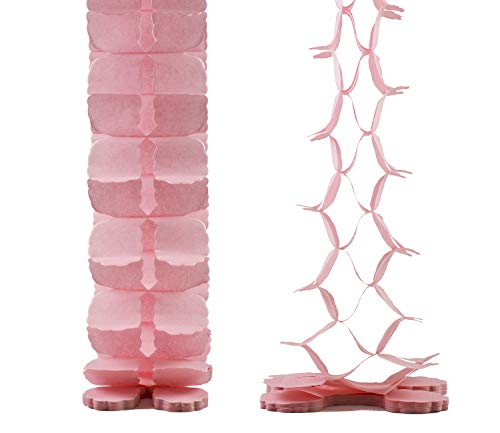 Creativery Guirlande en papier de 6 m (rose clair 150) // Guirlande en papier à suspendre, décoration de chambre, fête, d'anniversaire, décoration de la pièce