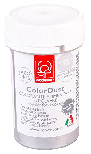 Colorante alimentare in polvere liposolubile 3 gr Modecor - argento