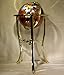 Unique Art 36-Inch by 13-Inch Floor Standing Amberlite Ocean Gemstone World Globe with Gold Tripod