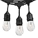 SUNTHIN 48ft LED String of Lights with 15 Pcs E26 Sockets and Hanging Loops 18 Pcs 0.9 Watt S14 Bulbs 3 Spares Indoor Outdoor String Lights Commercial String Lights Patio Lights Light Strings