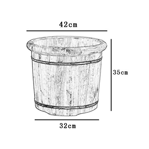 Barril de madera para spa de pies y pedicura miniatura 2