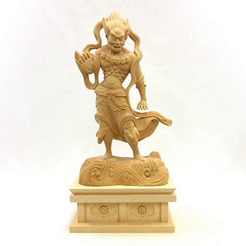 栗田仏像ブランド【諸天神】 深沙大将 6.0寸(総高31cm、幅14.5cm、奥行き9cm) 桧木製高級木彫り 四角台付 1472 栗田仏像ブランド【諸天神】 深沙大将 6.0寸(総高31cm、幅14.5cm、奥行き9cm) 桧木製高級木彫り 四角台付 1472
