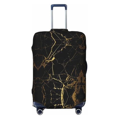 Stylish Gold Marbling Texture Print Luggage Suitcase Cover Protector Luggage Washable Covers With Concealed Zipper