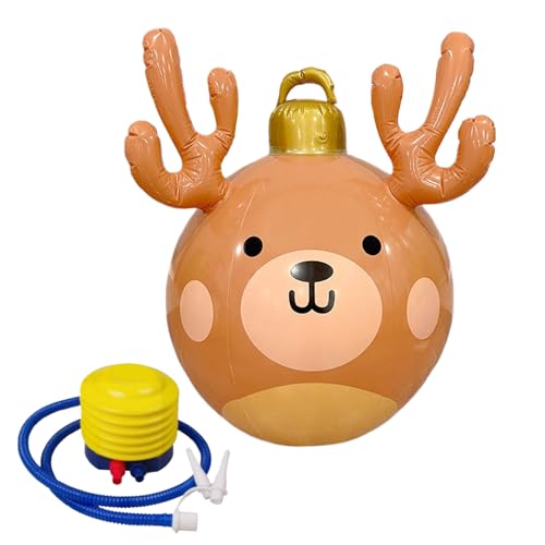 Decoración de Navidad de alce inflable gigante – Decoración navideña impermeable al aire libre bolas inflables | Decoración estacional para festivales, eventos, celebraciones, patio, césped