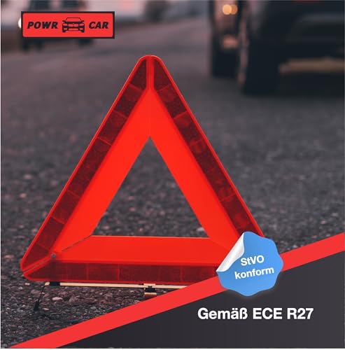 Triangles d'urgence pour voiture et signalisation de panne sur route
