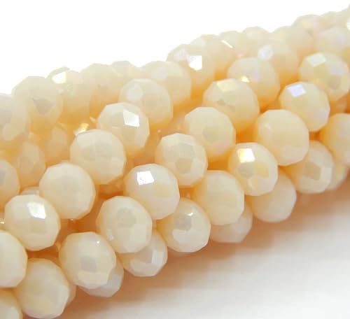 Perlin Pack of 160 Czech Bohemian Crystal Beads, 3 mm x 2 mm, Czech Beads, CZ Glass Faceted Rondelle Beads, Glass Beads