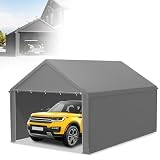 ROSEJANE Lagerzelt 3x6 m, Weidezelt Zeltgarage Carport, Autoüberdachung für Außenbereich, als Lagerzelt für Werkzeug, Garten und Fahrzeuge, Grau