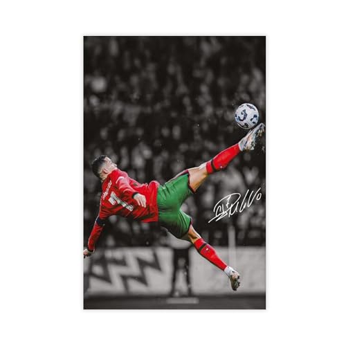 YACJZDD Cristiano Ronaldo - Póster en lienzo para decoración de dormitorio, oficina, habitación, regalo, 30 x 45 cm
