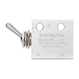 Baomain Pneumatic Knob Switch Valve HL-2301-V 3 Port 2 Position PT1/8 Normally Closed